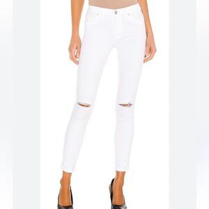 Hudson White Nico Mid Rise Super Skinny Jeans | 33